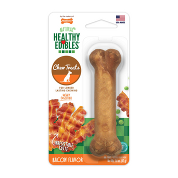 Натуральні їстівні кісточки для довготривалого гризіння Nylabone Healthy Edibles зі смаком бекону - S 7659 фото