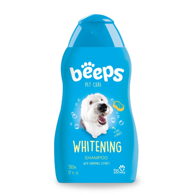 Шампунь відбілюючий для собак і котів Beeps Whitening Shampoo, з екстрактом ромашки та ароматом чорниці, 502 мл 7678 фото