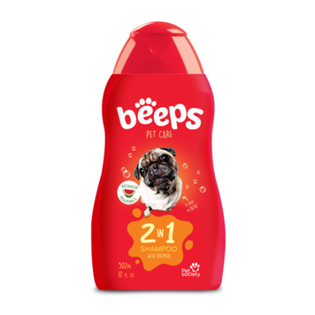 Шампунь-кондиціонер Beeps 2 in 1 для собак та котів з короткою шерстю, з екстрактом вівсяних пластівців, 502 мл 7681 фото