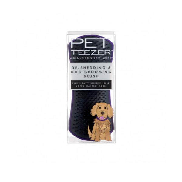 Щітка для вичісування собаки Pet Teezer De-shedding&Grooming - чорний/фіолетовий 7036 фото