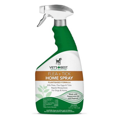 Універсальний домашній спрей  VET`S BEST «Natural Flea & Tick Home Spray» від бліх, кліщів та комарів для собак та будинку 945 мл 7591 фото