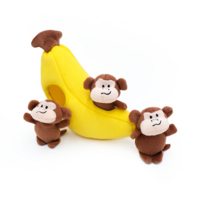 М'яка головоломка-нора Мавпочки з Бананом ZippyPaws 7743 фото