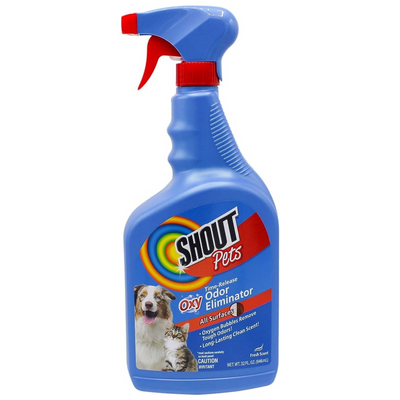Спрей-знищувач плям та запахів від собак Shout for Pets Stains Turbo Oxy Stain & Odor, 946 мл. 7648 фото