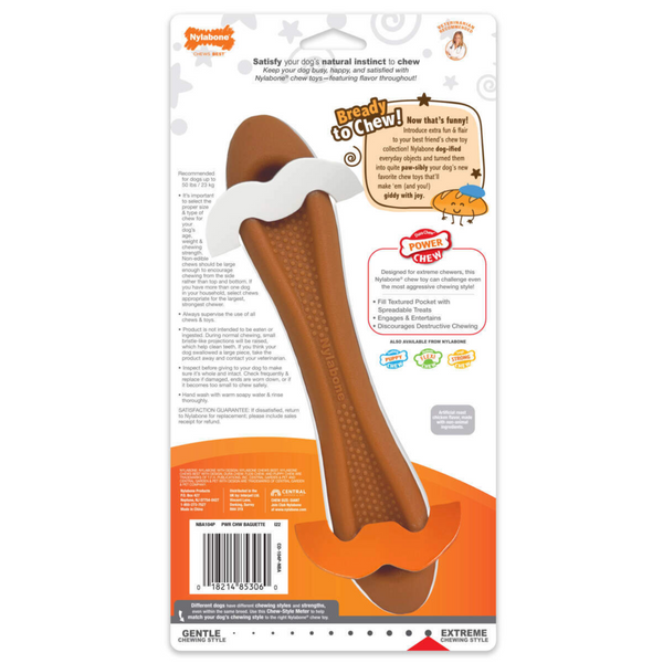 Жувальна іграшка багет Nylabone Power Chew зі смаком смаженої курки - L 7651 фото